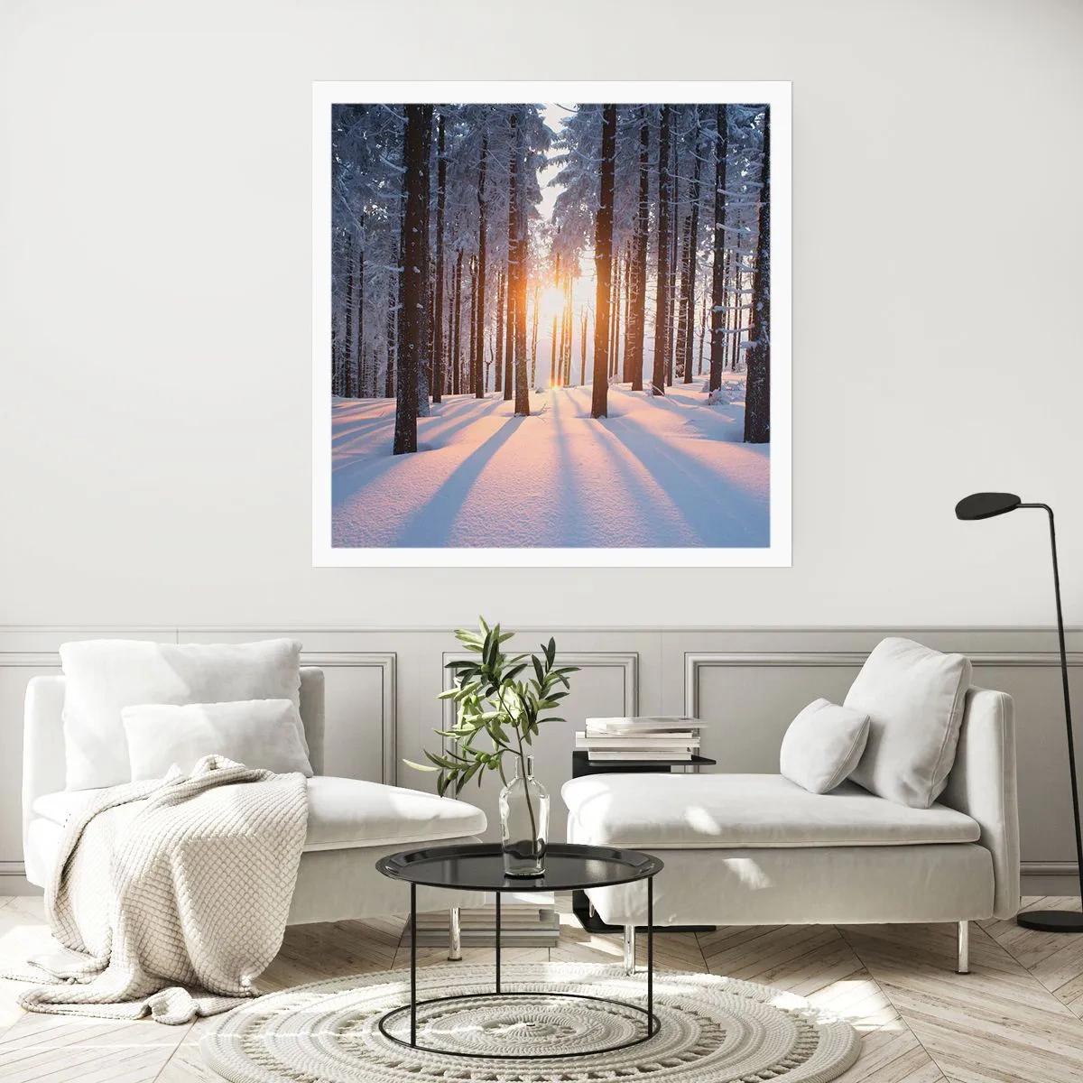 Affisch - Tydligt svart på vitt - 30x30 cm