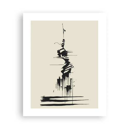 Affisch - Skyndsam abstraktion - 40x50 cm