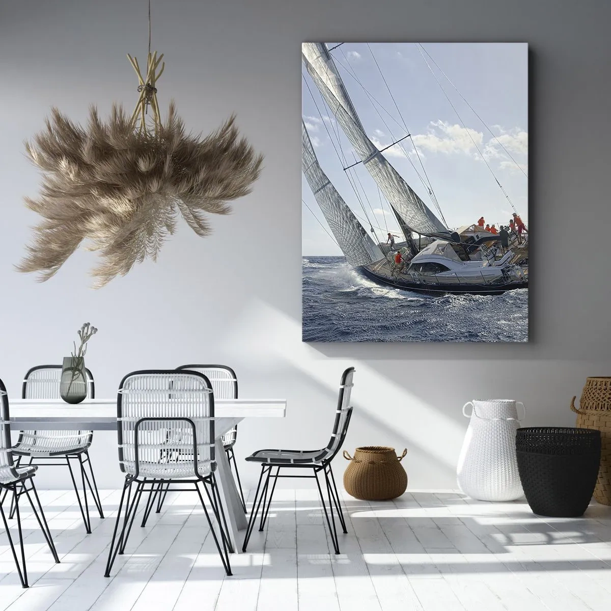 Canvastavla - Bild på duk - Låt bättre vinna - 45x80 cm