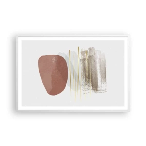 Affisch i vit ram - Abstrakt pelargång - 91x61 cm
