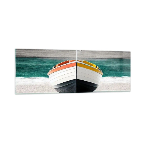 Glastavla - Bild på glas - På sin plats - 90x30 cm