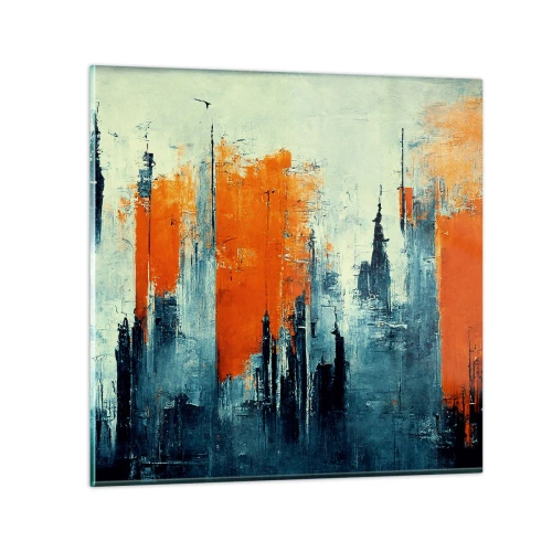 Glastavla - Bild på glas - Modernt landskap - 30x30 cm