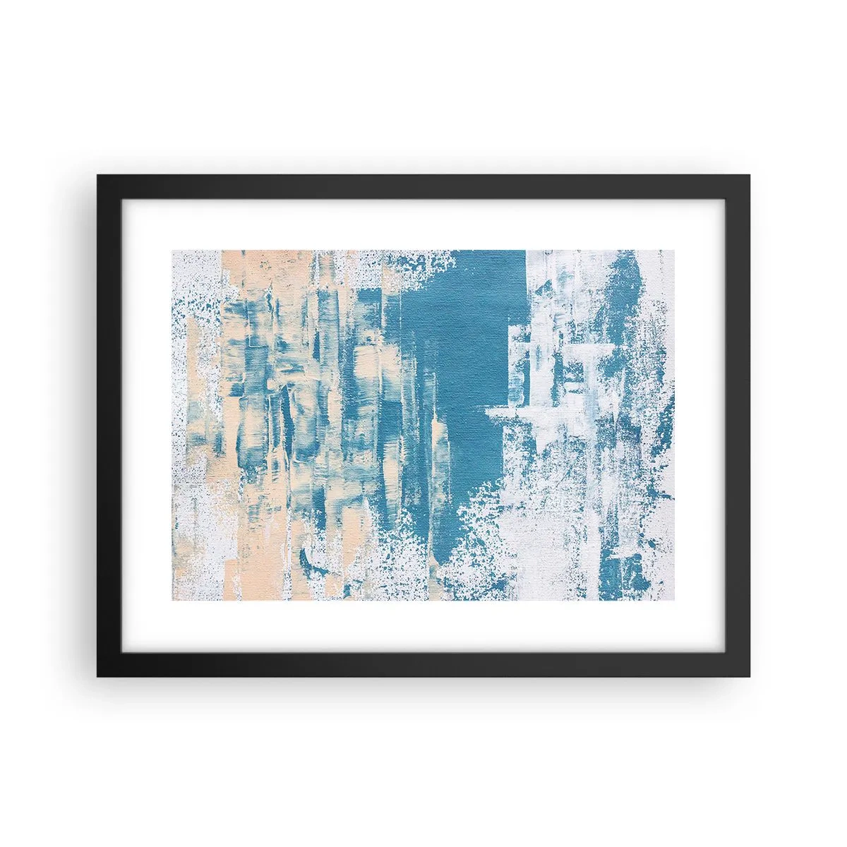 Affisch i svart ram - Genom istapp - 40x30 cm