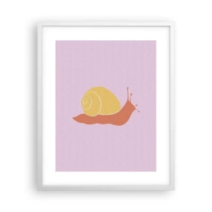 Affisch i vit ram - Det är ingen brådska - 40x50 cm