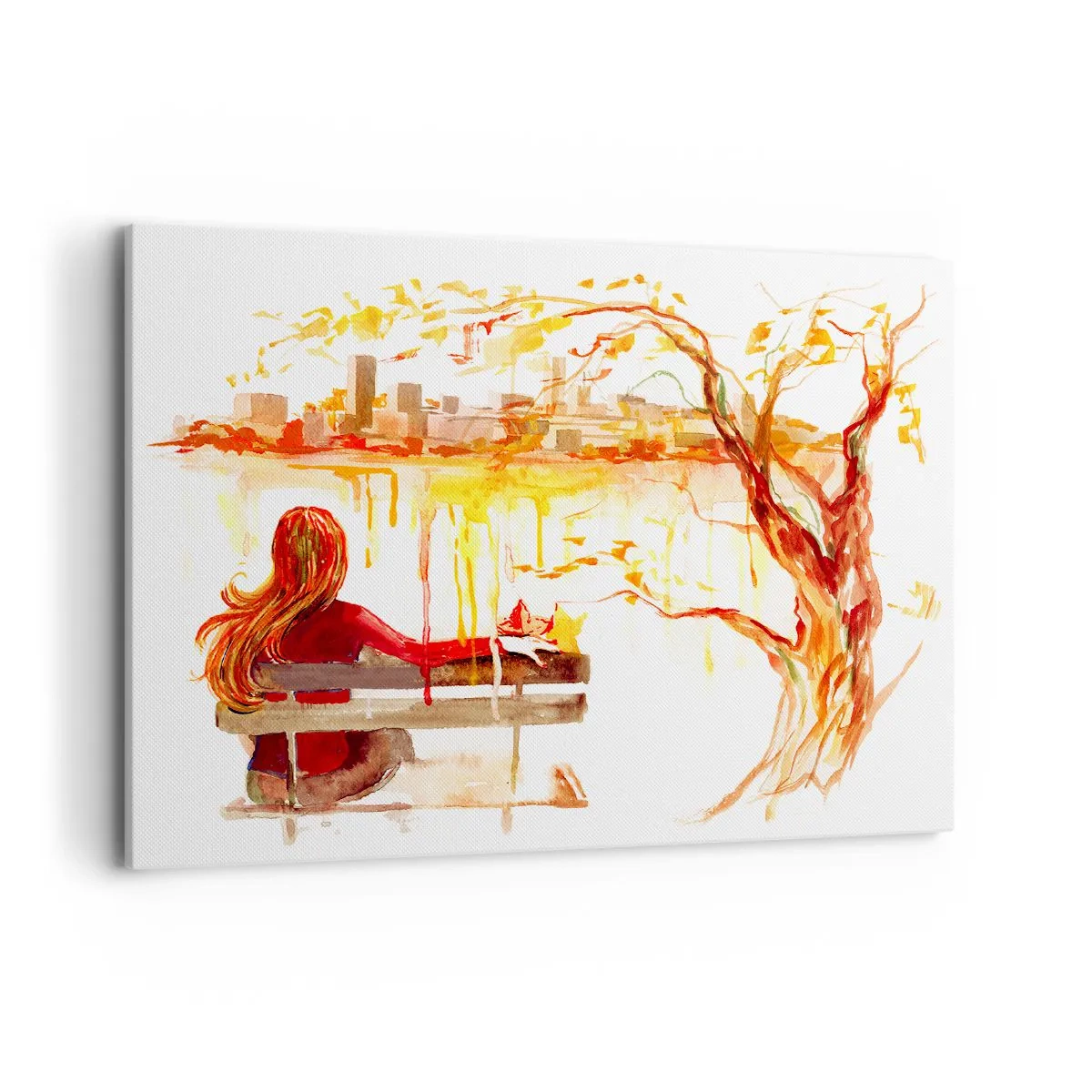 Canvastavla - Bild på duk - En stund för eftertanke - 100x70 cm