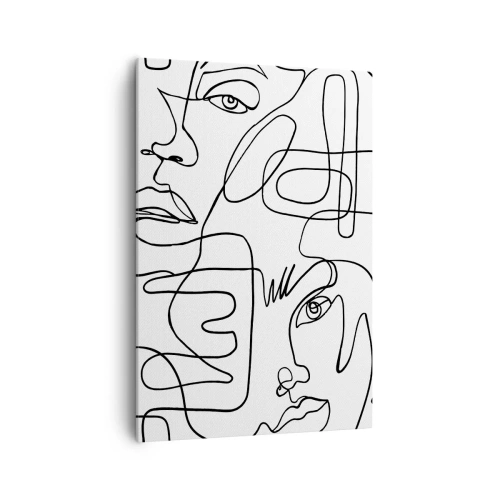 Canvastavla - Bild på duk - I trassliga känslor - 70x100 cm