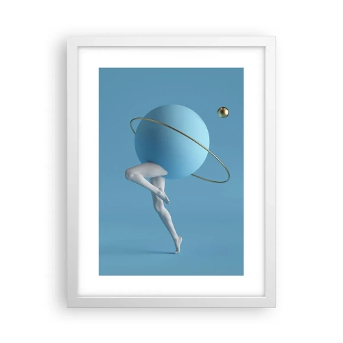 Affisch i vit ram - Och planeterna blir galna - 30x40 cm