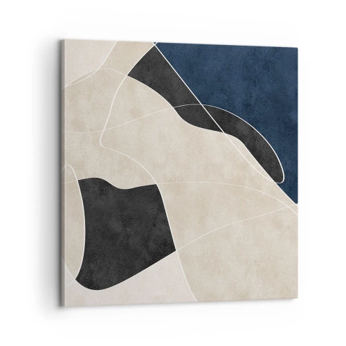 Canvastavla - Bild på duk - Abstrakt komposition - färgkontrast - 60x60 cm