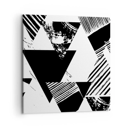 Canvastavla - Bild på duk - Det regnar trianglar - 60x60 cm