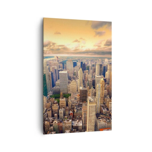 Canvastavla - Bild på duk - Förgylld metropolis - 80x120 cm
