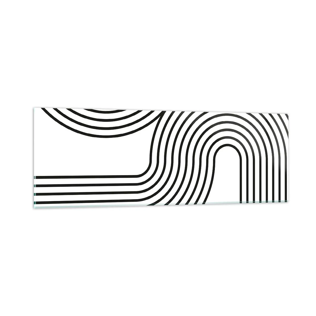 Glastavla - Bild på glas - På en kurva - 90x30 cm