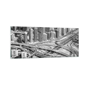 Glastavla - Bild på glas - Dubai - en omöjlig stad - 100x40 cm