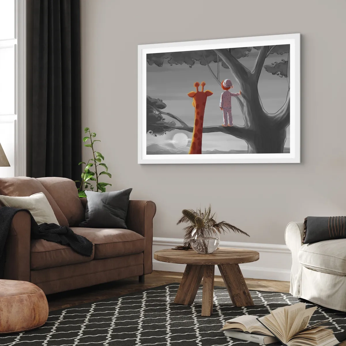 Affisch i vit ram - Det händer på riktigt - 100x70 cm