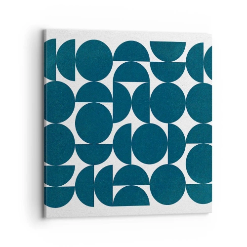 Canvastavla - Bild på duk - Cirklar och halvcirklar - 70x70 cm