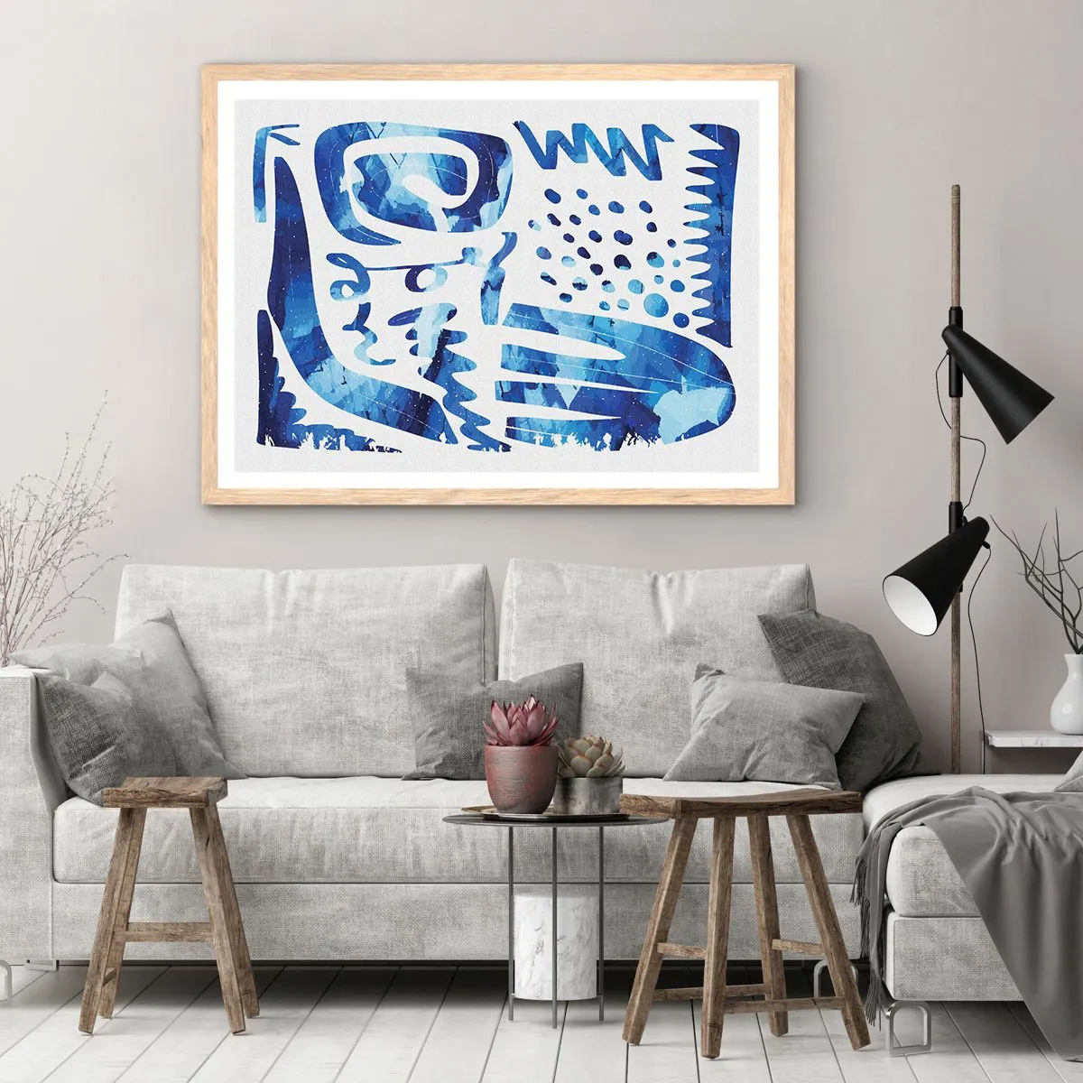 Affisch i ram av ljusek - Tillbaka till rötterna - 100x70 cm