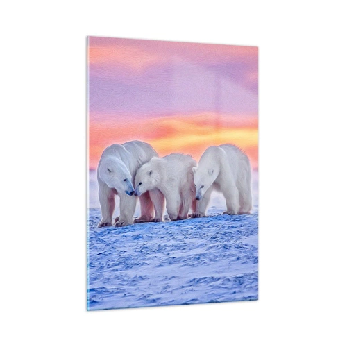 Glastavla - Bild på glas - Det räcker med familjevärme - 50x70 cm