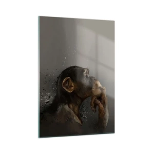 Glastavla - Bild på glas - Säkert en tänkare - 50x70 cm