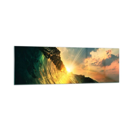 Glastavla - Bild på glas - Surfare, var är du? - 160x50 cm