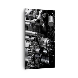 Canvastavla - Bild på duk - Stål, vacker, stark - 55x100 cm