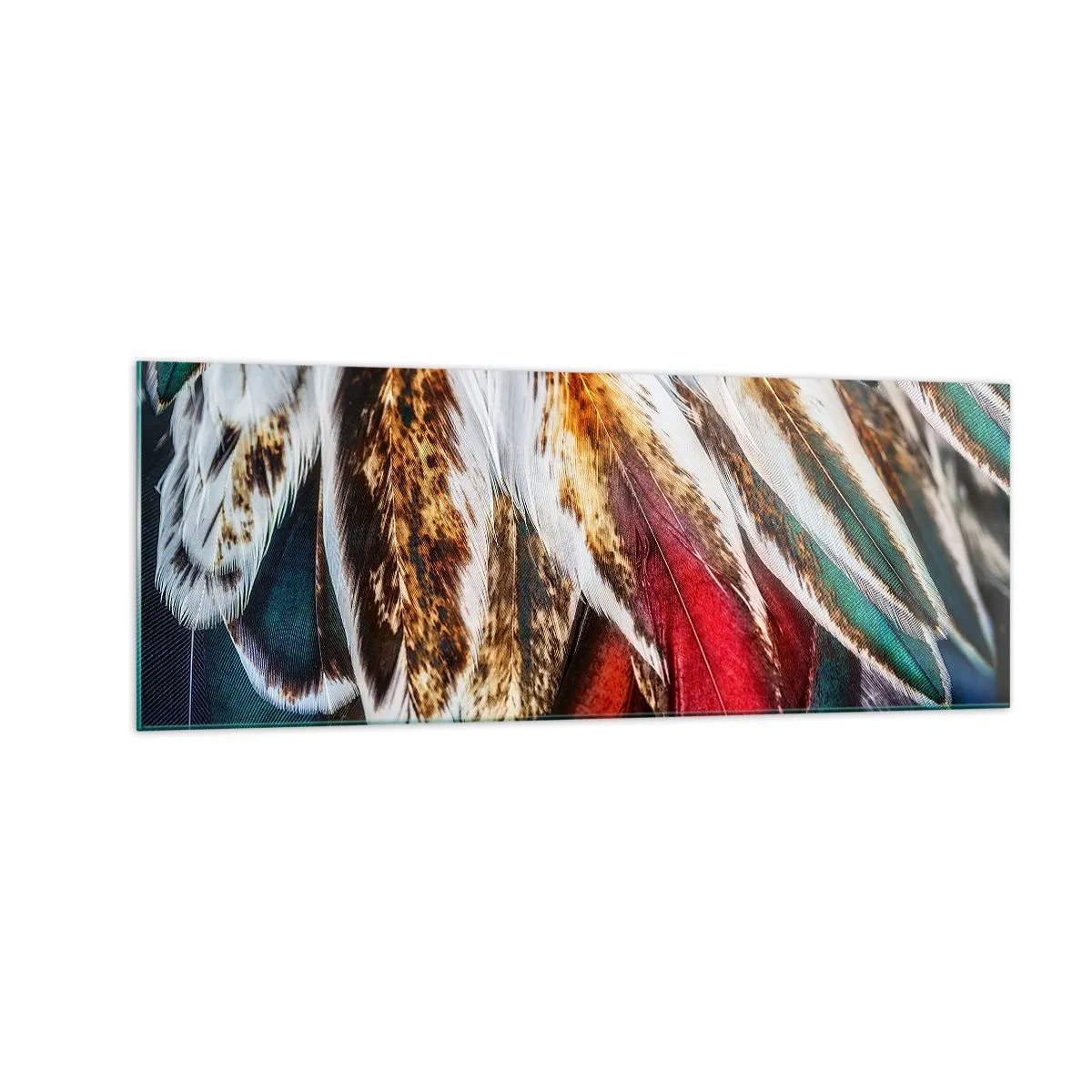 Glastavla - Bild på glas - flyghemligheter - 140x50 cm