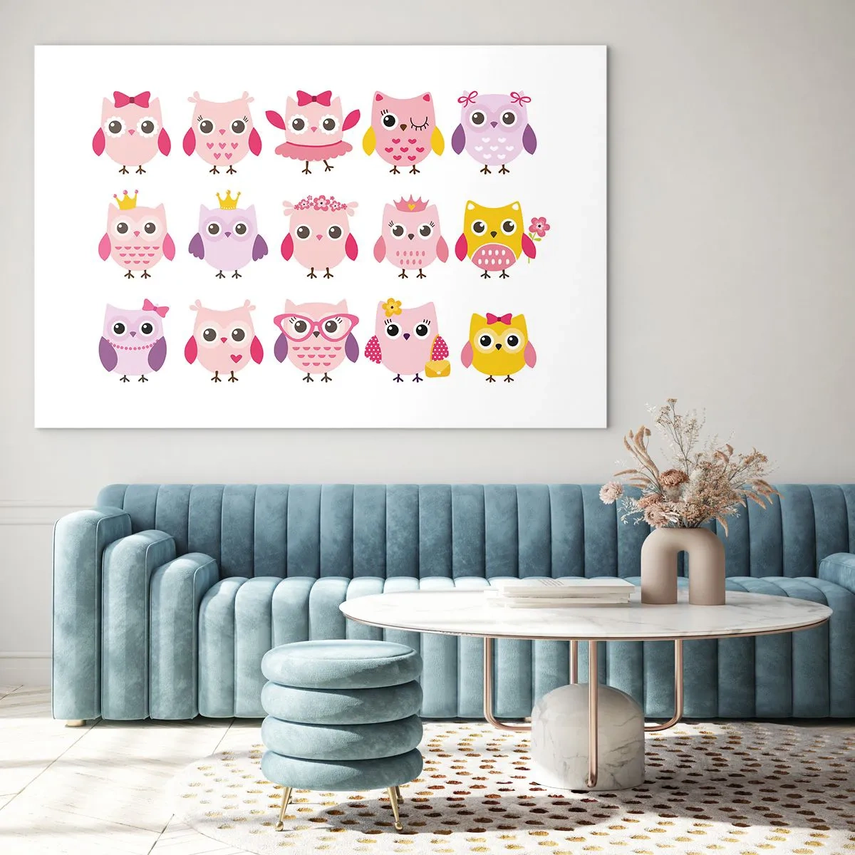 Glastavla - Bild på glas - Den ena sötare än den andra - 120x80 cm