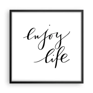 Affisch i svart ram - Ingenting att tillägga… - 50x50 cm