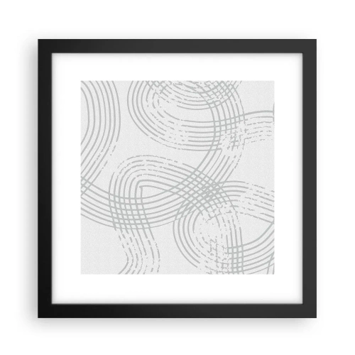 Affisch i svart ram - Det finns ingen rak väg - 30x30 cm