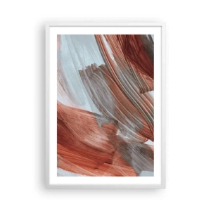 Affisch i vit ram - Höst- och blåsig abstraktion - 50x70 cm