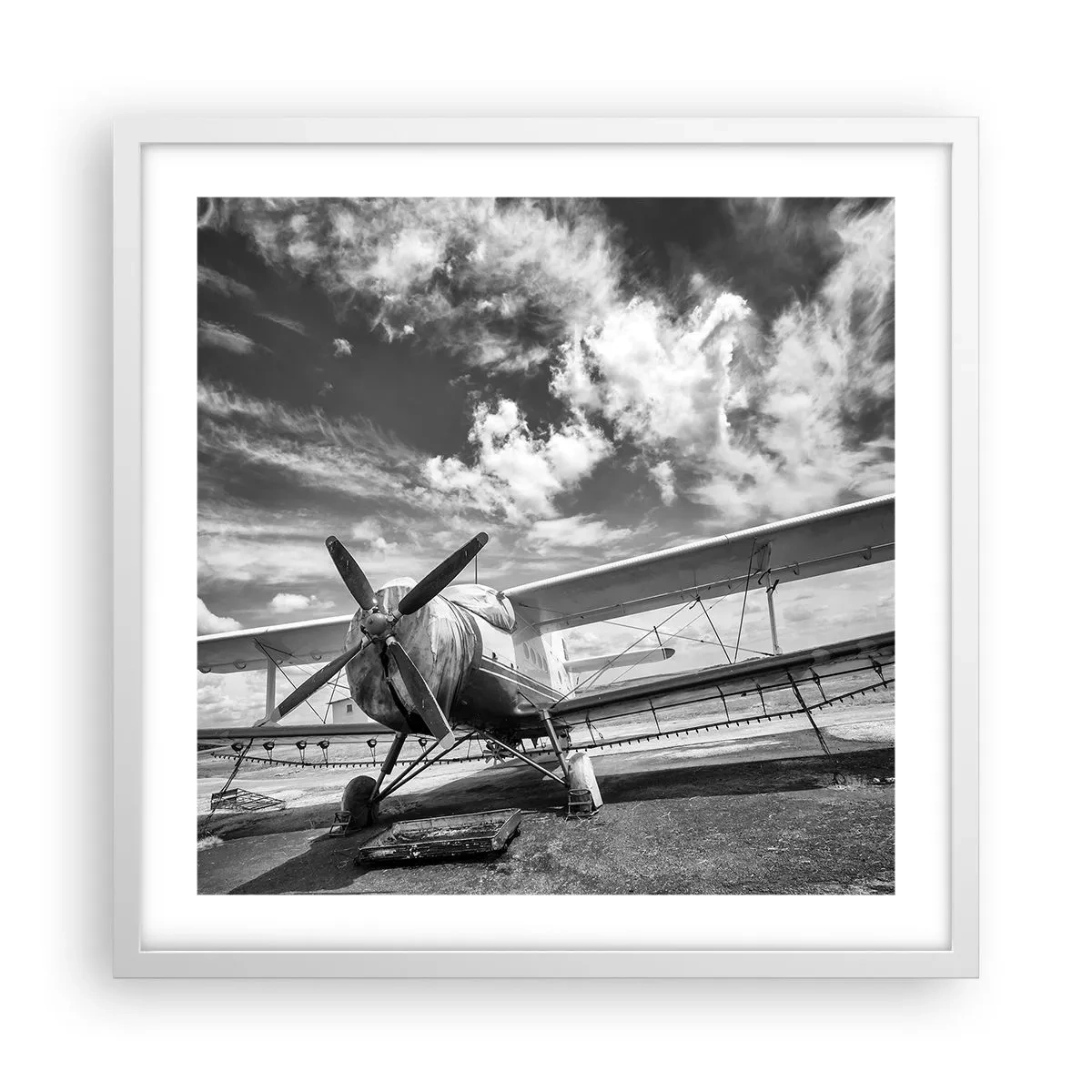 Affisch i vit ram - Jag kan inte vänta! - 50x50 cm