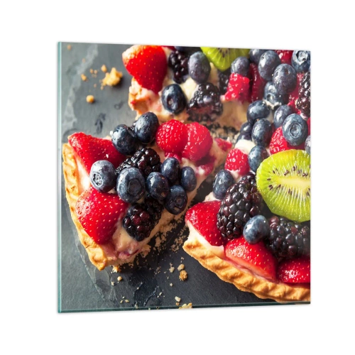 Glastavla - Bild på glas - Dolce vita! - 50x50 cm