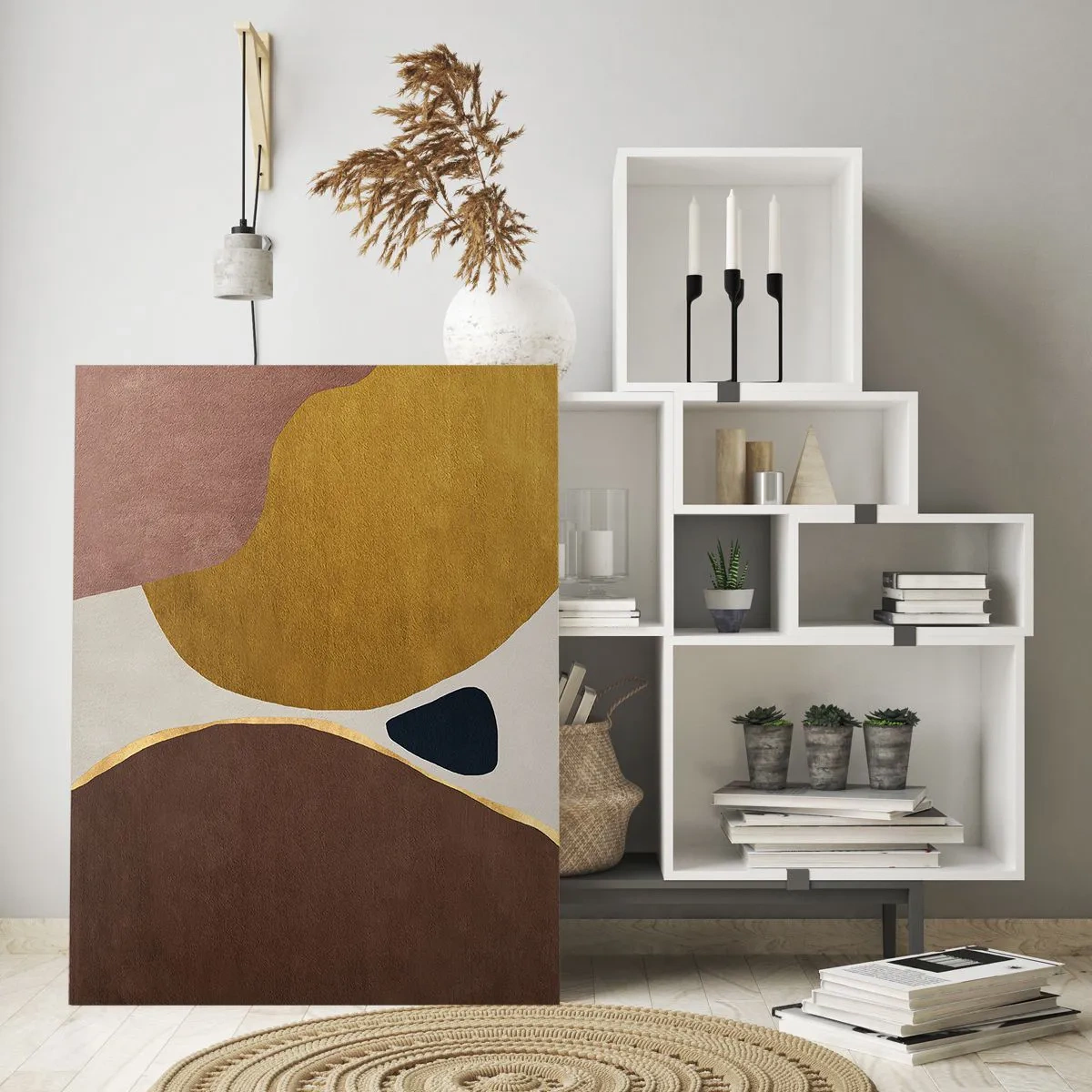 Glastavla - Bild på glas - Abstraktion - en plats i rymden - 80x120 cm