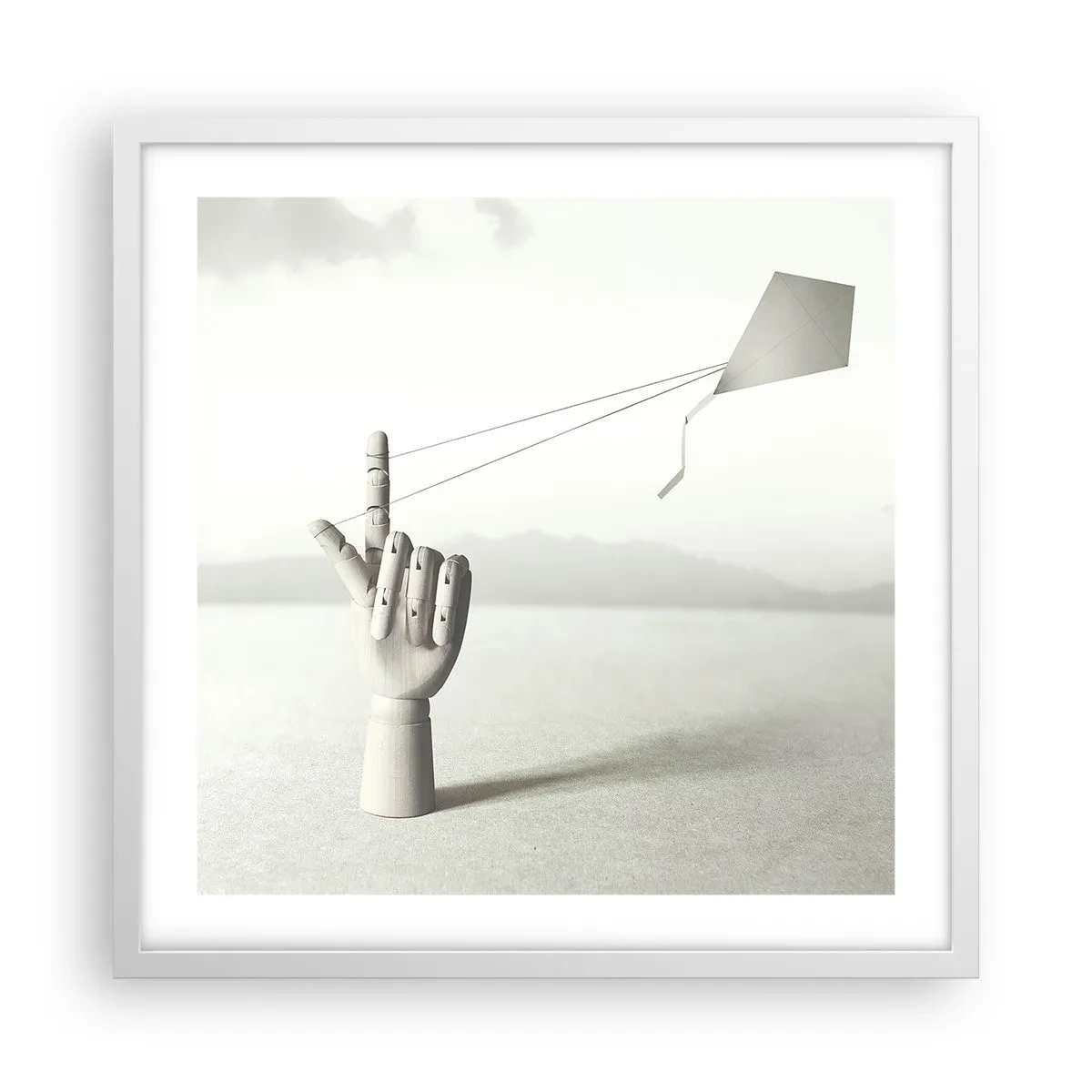 Affisch i vit ram - Test av styrka - 50x50 cm