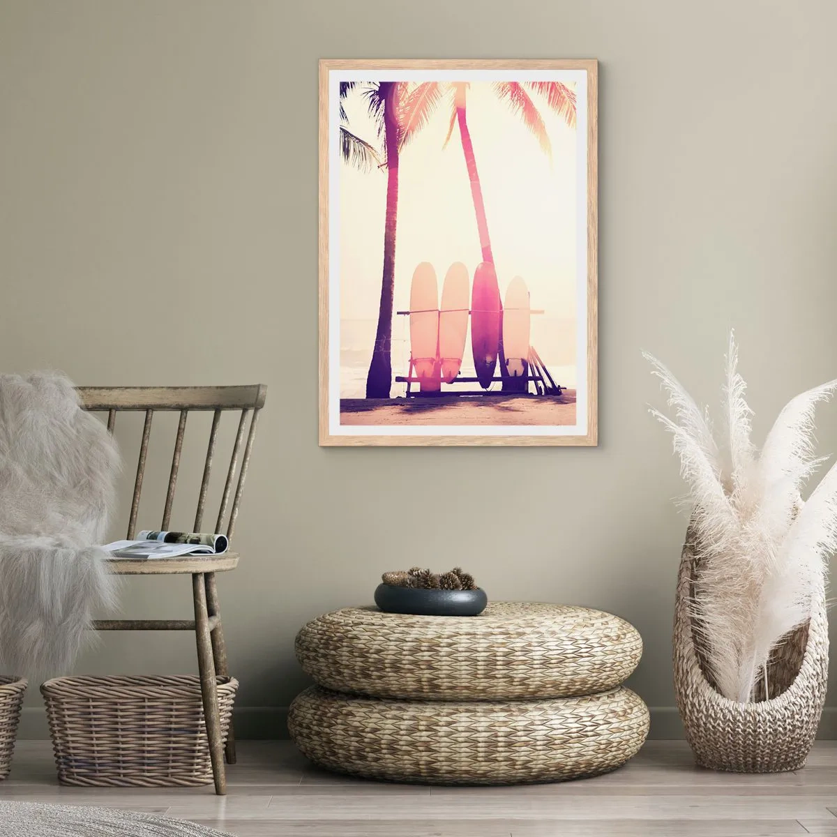 Affisch i ram av ljusek - Det blir en underbar dag - 70x100 cm