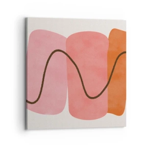 Canvastavla - Bild på duk - Formernas mjuka rörelse - 70x70 cm