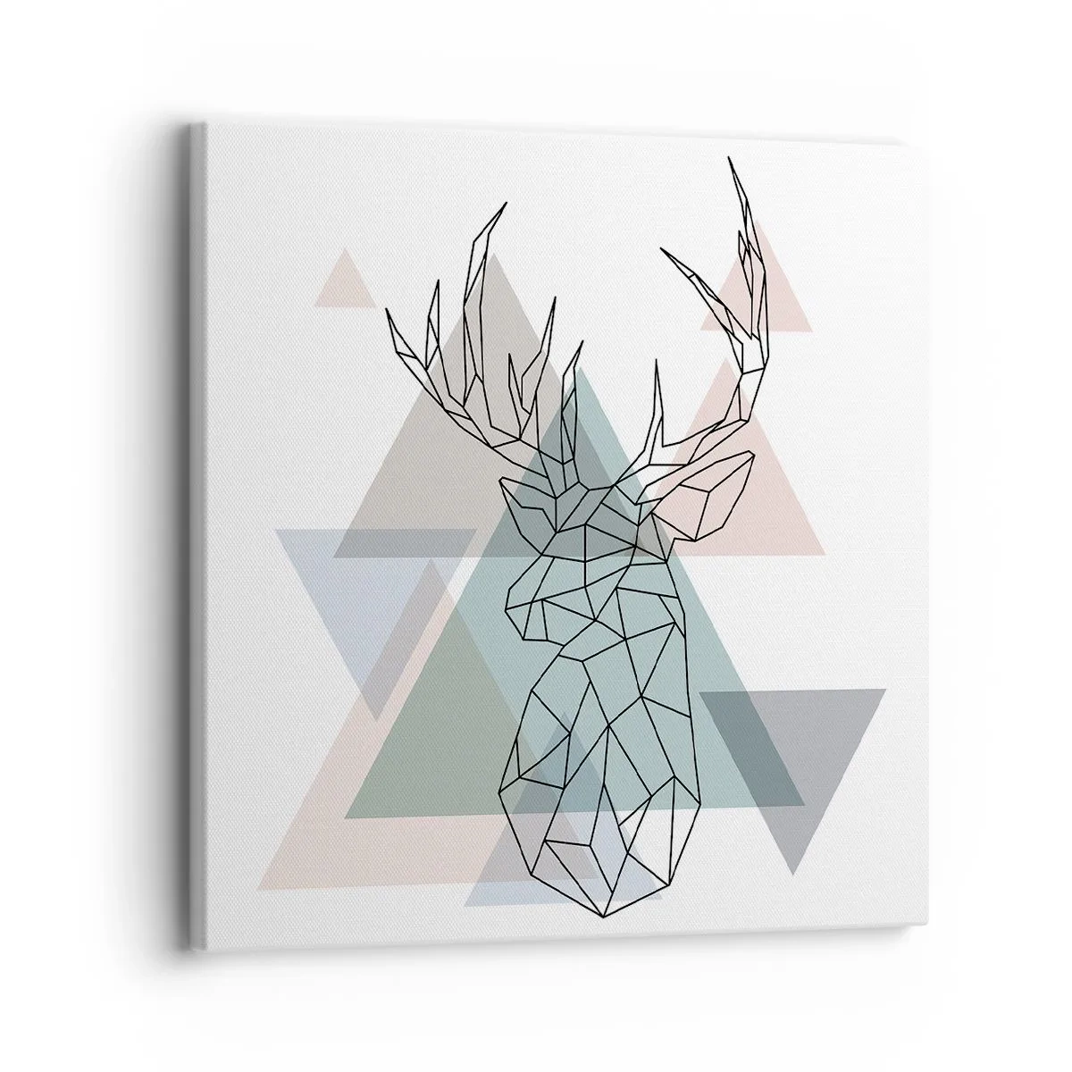 Canvastavla - Bild på duk - I en geometrisk skog - 30x30 cm