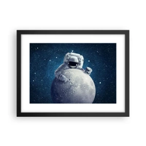 Affisch i svart ram - Skojare i rymden - 40x30 cm