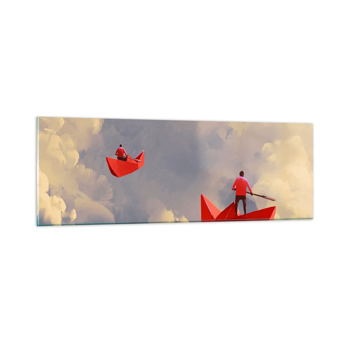 Glastavla - Bild på glas - Drömmarnas utflykt - 90x30 cm