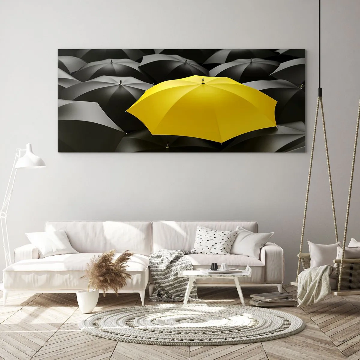 Glastavla - Bild på glas - Farväl sorgen - 90x30 cm