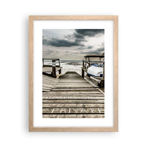 Affisch i ram av ljusek - Stranden i norr - 30x40 cm