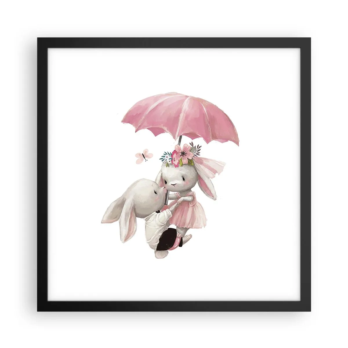 Affisch i svart ram - Det är just kärlek - 40x40 cm