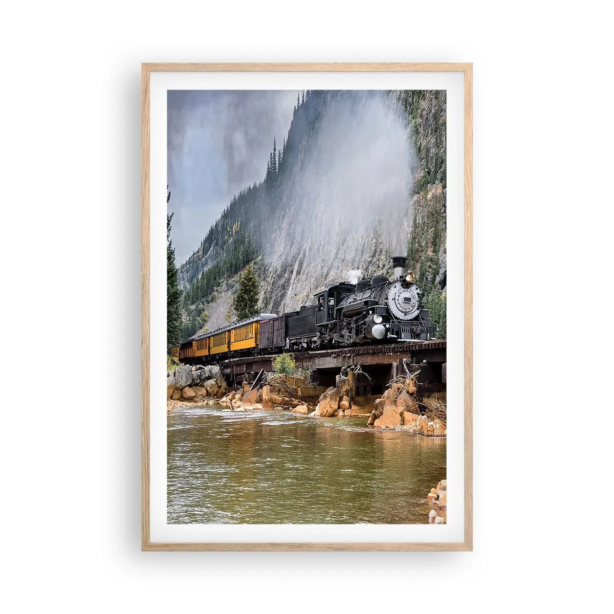 Affisch i ram av ljusek - Vart ska du? Vart? - 61x91 cm