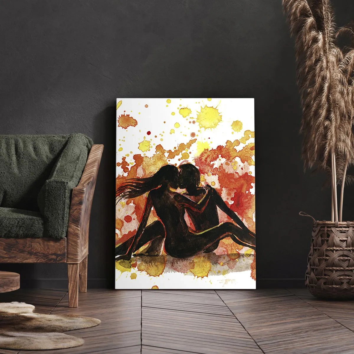 Canvastavla - Bild på duk - Och så blev det ljus - 55x100 cm