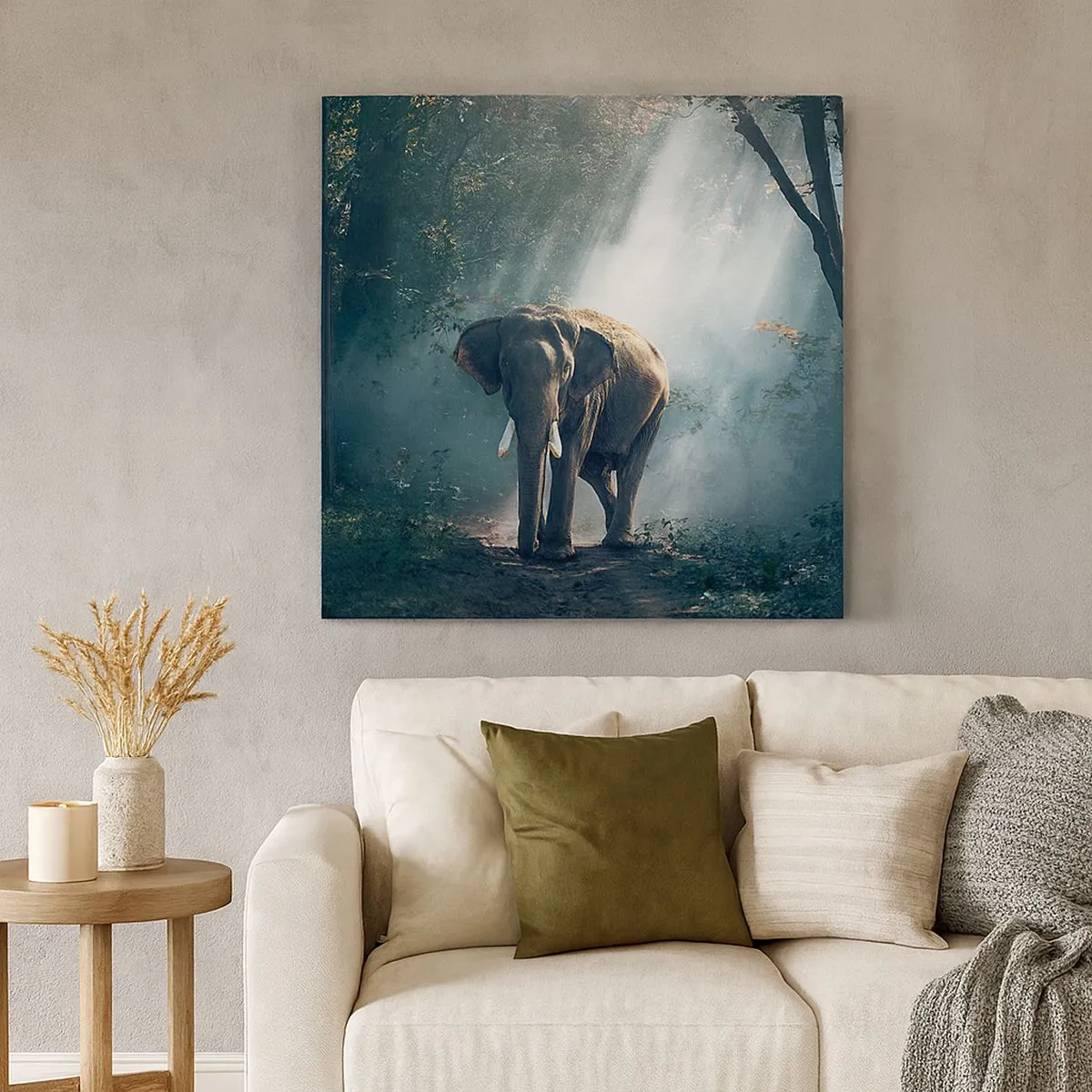 Canvastavla - Bild på duk - Lugn promenad - 30x30 cm