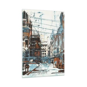 Glastavla - Bild på glas - Igenkänd stadsled - 80x120 cm
