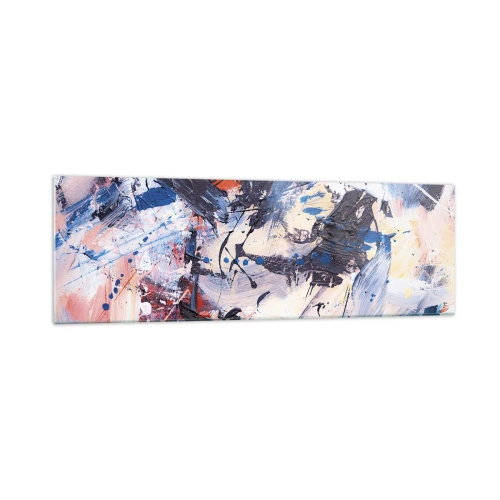 Glastavla - Bild på glas - Abstraktionen galna dans - 160x50 cm