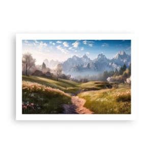 Affisch - Idyllisk dal - 70x50 cm