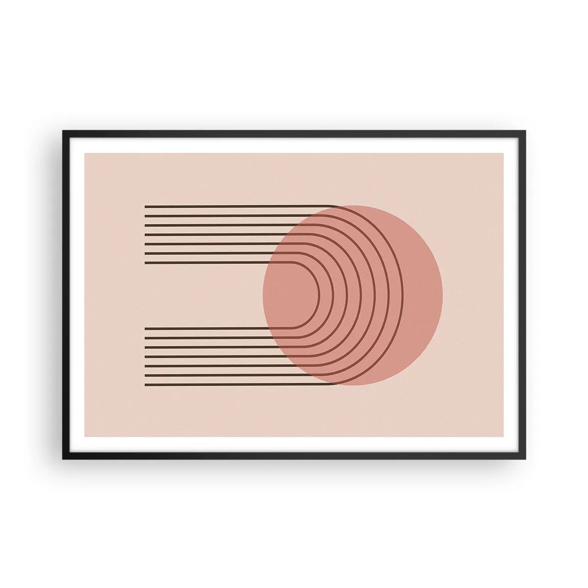 Affisch i svart ram - Ostoppad attraktionskraft - 100x70 cm