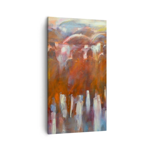 Canvastavla - Bild på duk - Jämna i regn och dimma - 45x80 cm