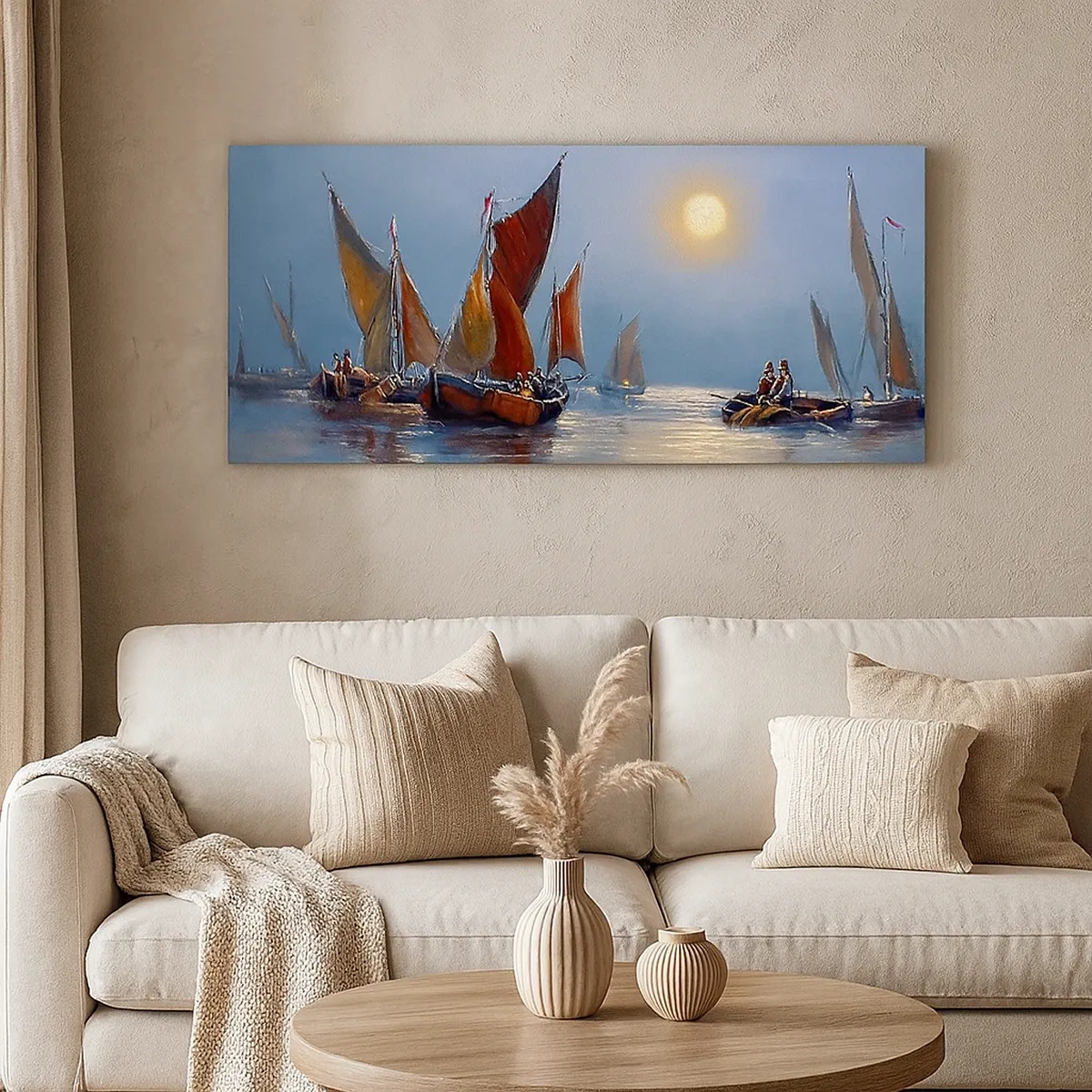 Canvastavla - Bild på duk - Nattens fångst - 30x30 cm