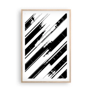 Affisch i ram av ljusek - Intensiv och dynamisk komposition - 61x91 cm